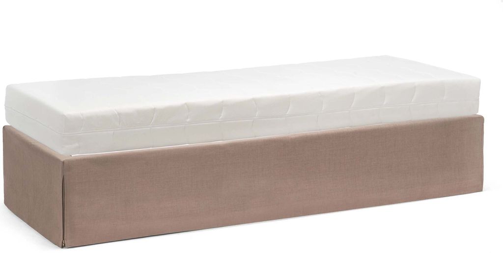 Funktionsbett Unterbau Bett Premium Twinbox – 90 x 200 cm / Planosa Taupe / mit Matratze