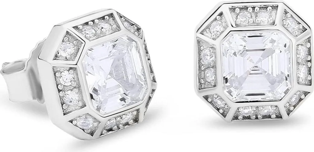 DTPsilver Set 3 Paia Orecchini Punto Luce Argento 925 Con Zirconi - Diametri 2, 3, 4 Mm - Brillantini Per Donna, Uomo, Bambina - Gioielli Ipoallergenici