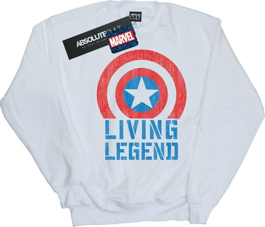Marvel - "Living Legend" Sweatshirt für Jungen BI29580 (128) (Weiß)
