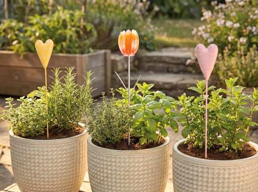 Deko Accessoires Lafiora Tulpe Metall 15 x 15 x 150 cm orange