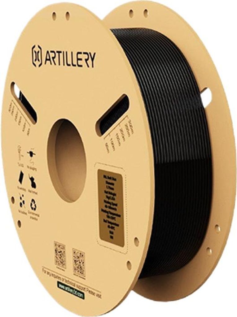 Artillery PLA 3D Drucker Filament 1,75mm 1KG Schwarz Hohe Präzision Umweltfreundlich Blasenfrei Stabil Für Modellbau & Mechanische Teile, Schwarz