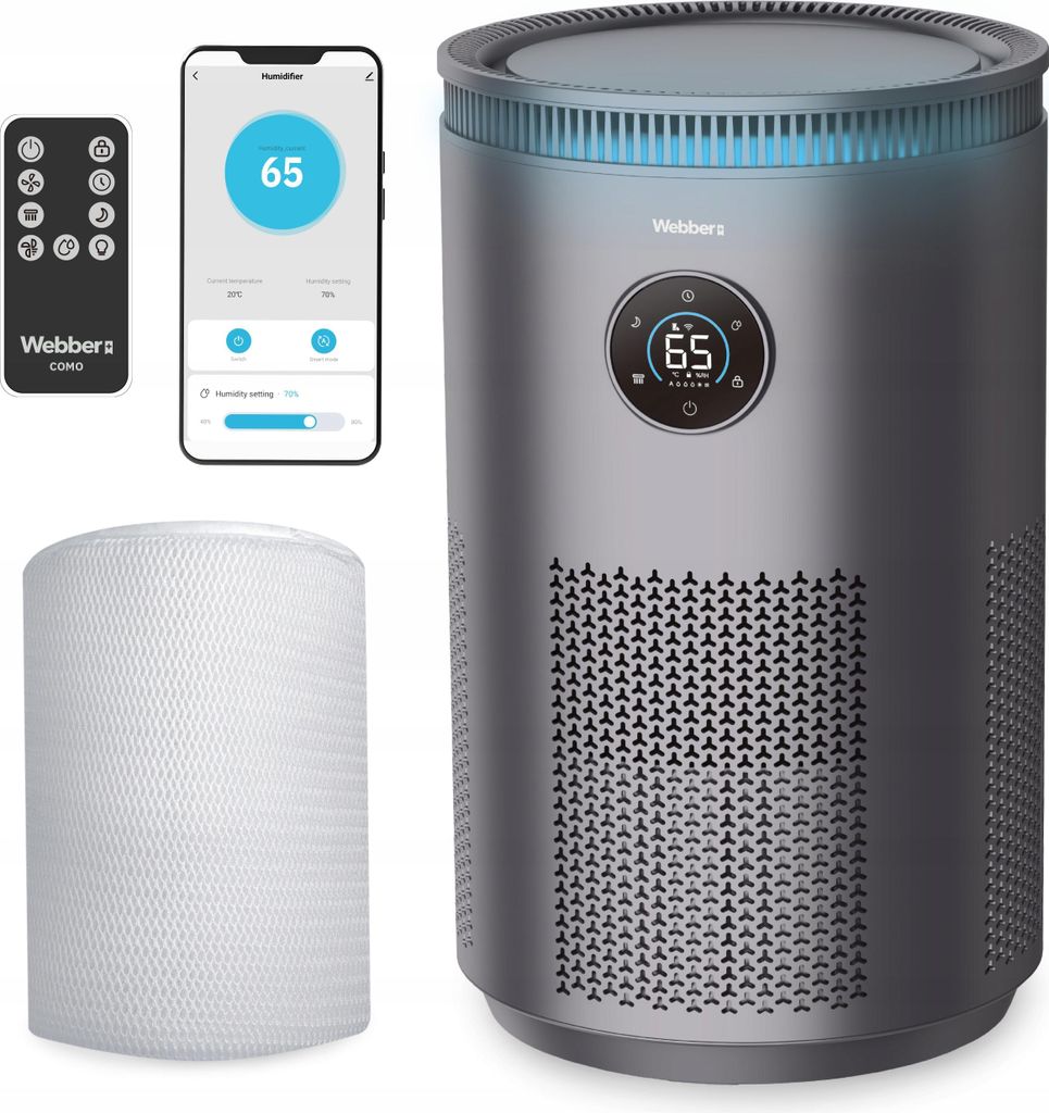 Verdunstungsbefeuchter Webber COMO EH4001 UV-C WiFi ATR 360° 5L UVC-LAMPE