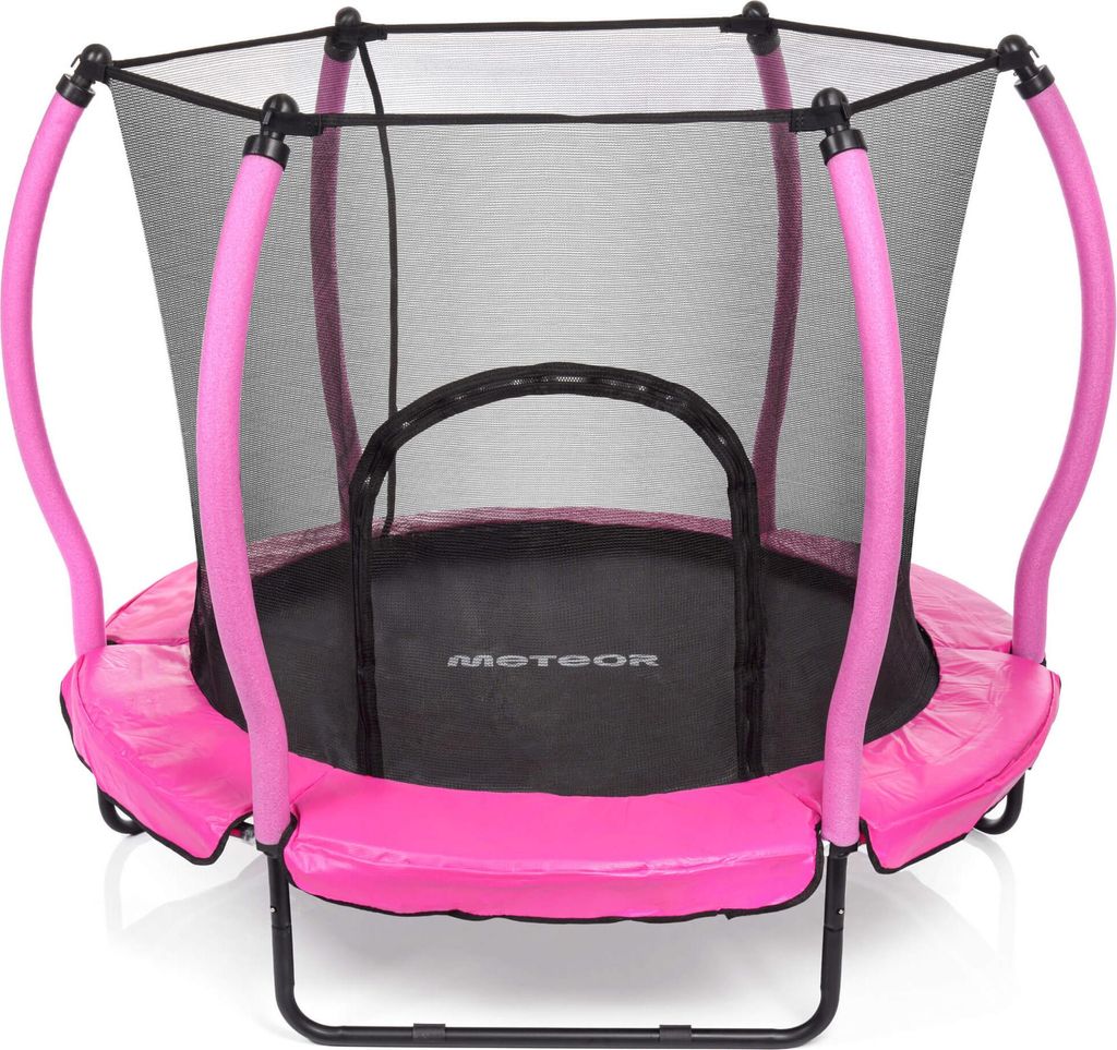 Meteor Kindertrampolin TRP-70 mit Netz Ø140 cm – Indoor & Outdoor – bis 50 kg – mit Reißverschluss & Schaumstoffschutz