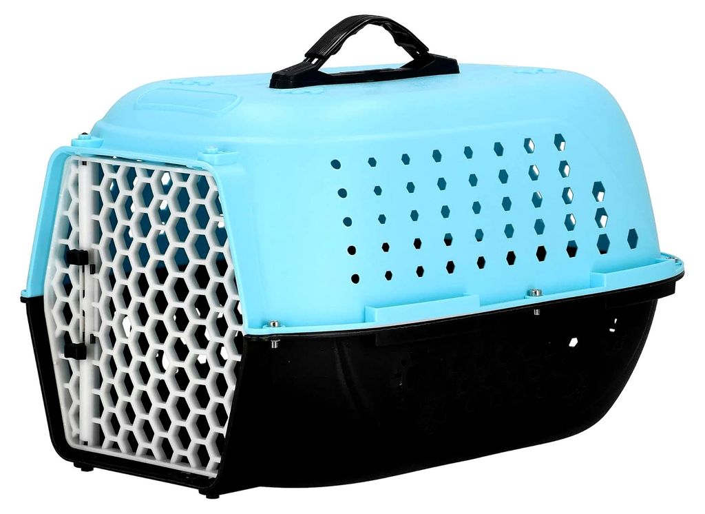 Transportbox für Tiere 48 x 28 x 33 cm Hartschale Kunststoff für Katzen und Hunde