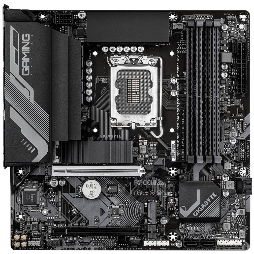 GIGABYTE B760M GAMING X DDR4 GEN5 Mainboard – Unterstützt Produktbild 
