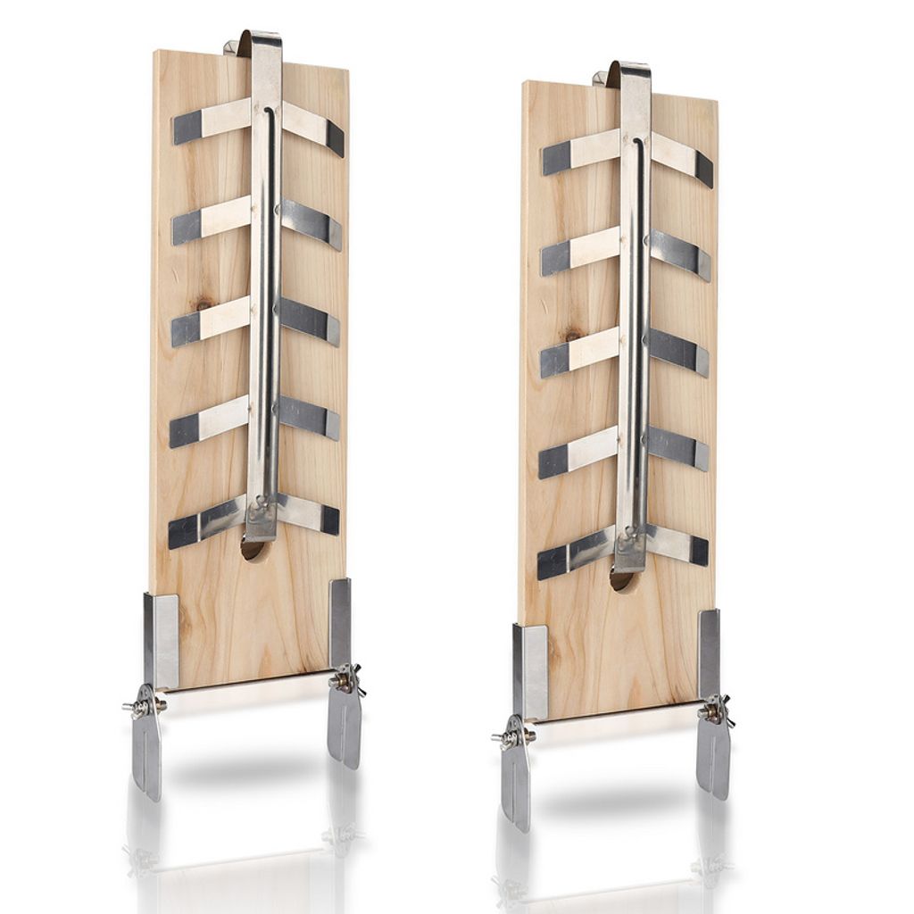 SWANEW Flammlachsbrett Räucherbrett 2er Set Holzplatten mit Produktbild 