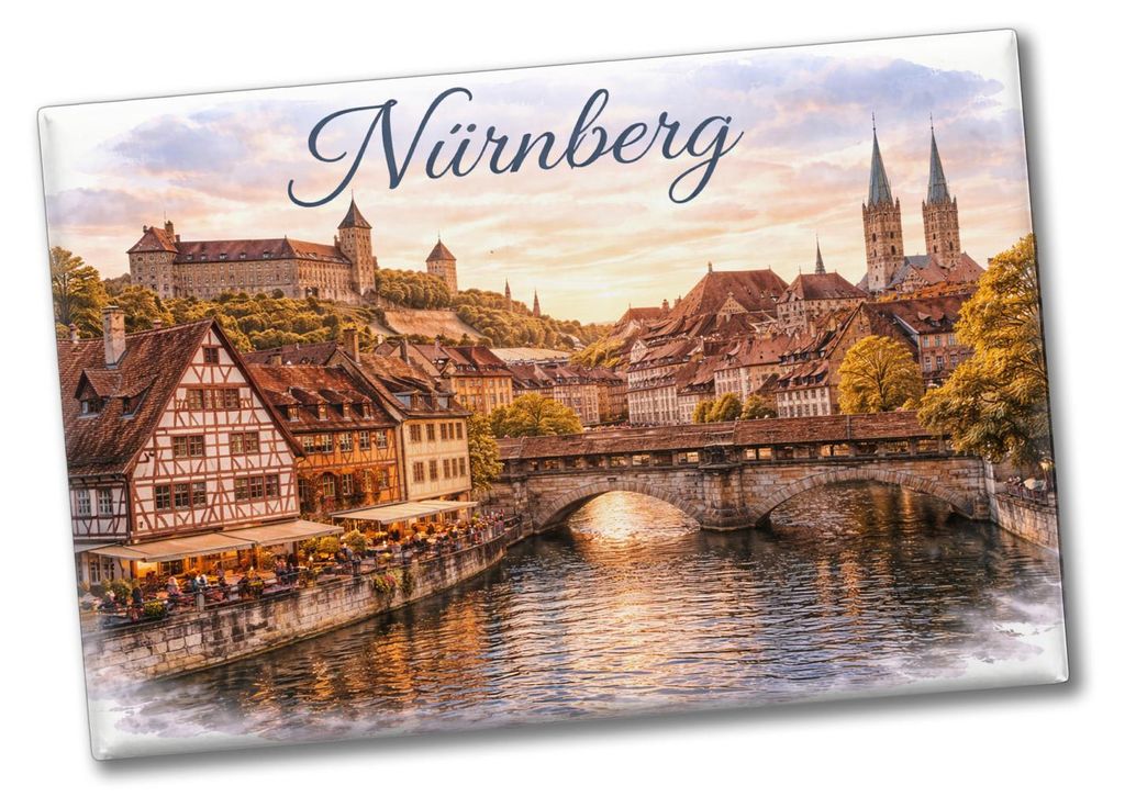 Nürnberg Stadtansicht bei Sonnenuntergang Souvenir Souvenir Produktbild 