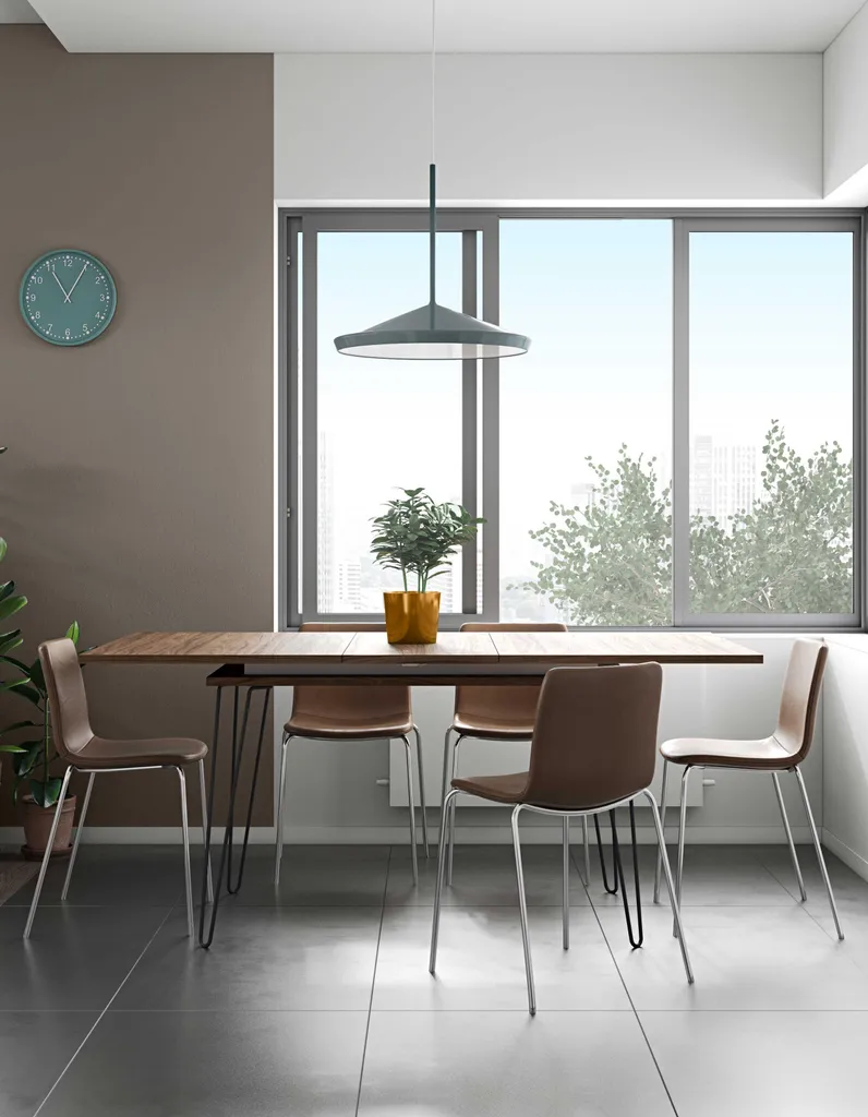 Table AERO noyer 174 x 89.5 x 77 cm - Table de salle à manger design