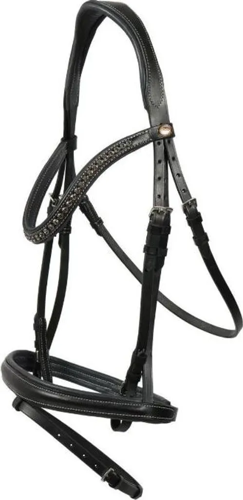 Bridon Confortable Badminton Noir Argent COB - Évite les Pressions