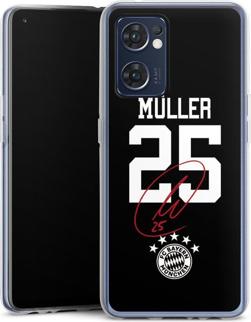 DeinDesign Handyhülle für Oppo Find X5 Lite Silikon Hülle Case Smartphone Schutzhülle FC Bayern München FCB Thomas Müller
