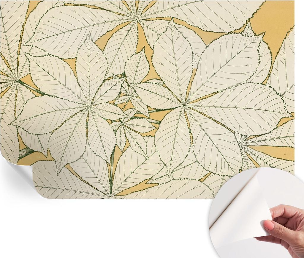 Selbstklebende Wandtapete - Dekorative Tapete für Wohnzimmer - Klebefolie für Wandbilder - Tapetenfolie für Wanddekoration - 104x70 cm - Kastani...