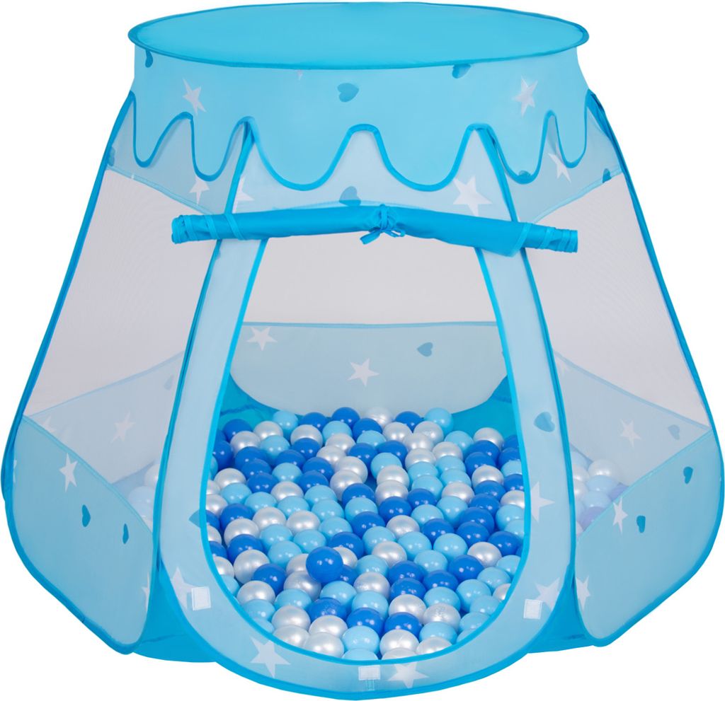 Selonis Spielzelt 105x90cm 600 Bälle ∅6cm Zelt Mit Bunten Bällen Für Babys Und Kinder
