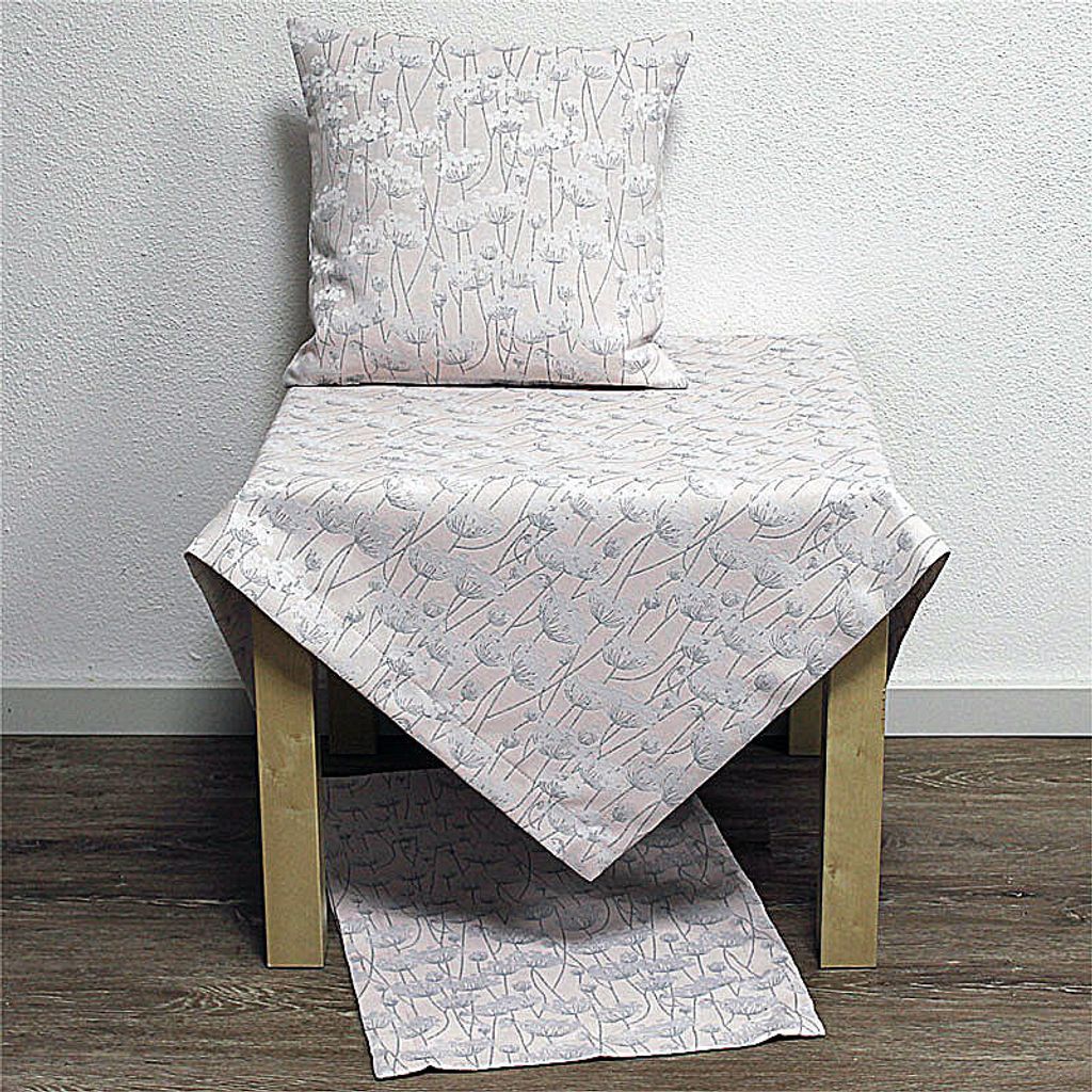 Kissenhülle Kissenbezug Aria Pusteblumen rosa weiß 40x40cm Hossner WA