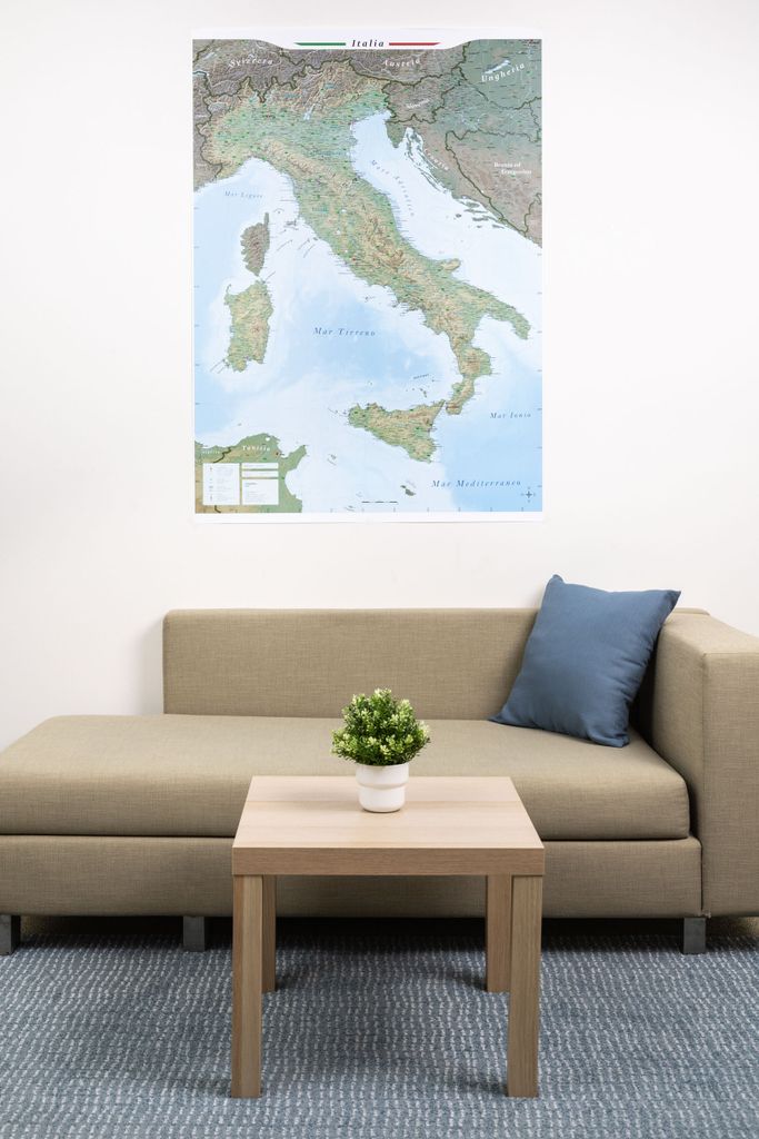 GeoMetro XL Italienkarte auf Italienisch mit Laminierung Produktbild 2