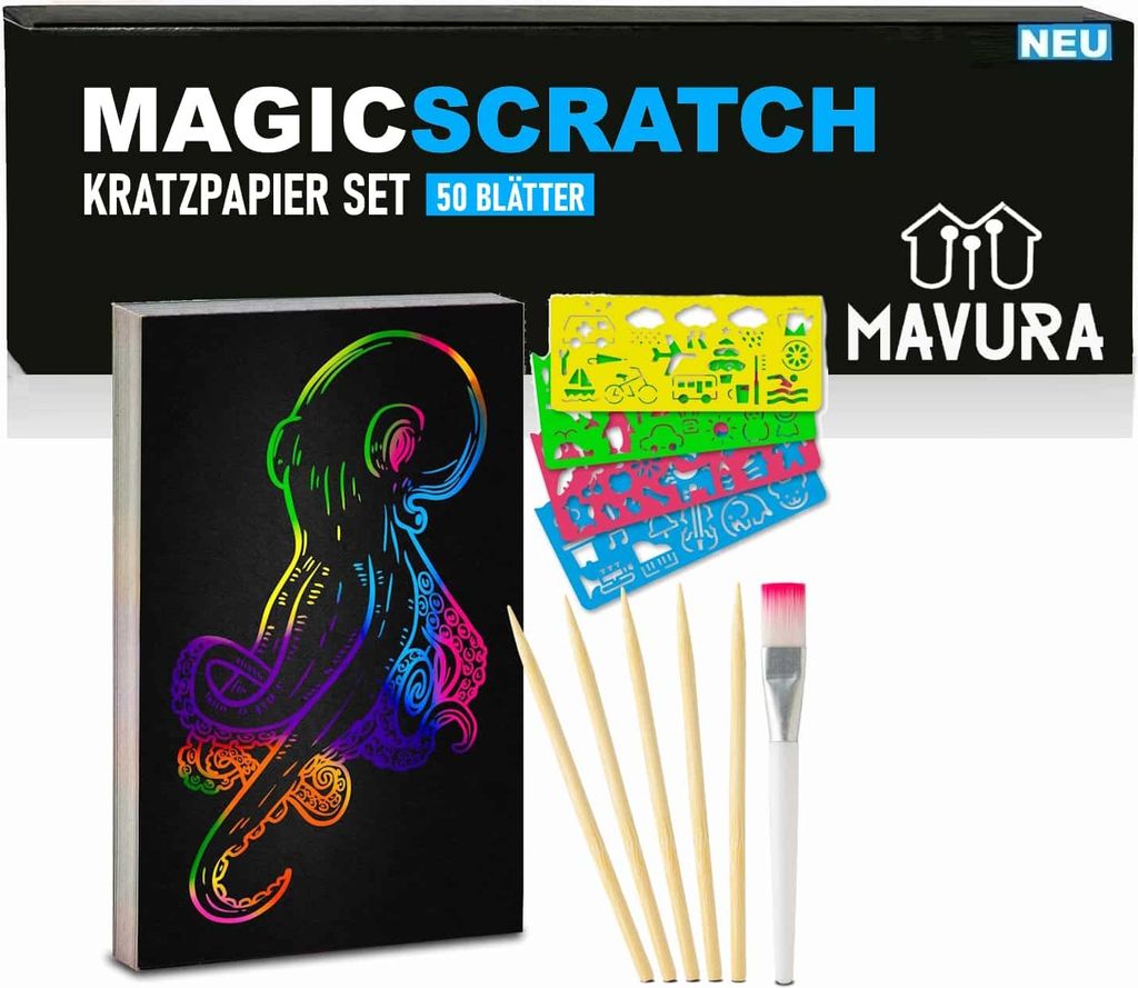 MAGICSCRATCH Kreatywny zestaw do rękodzieła 50x papier do Zdjęcie produktu 