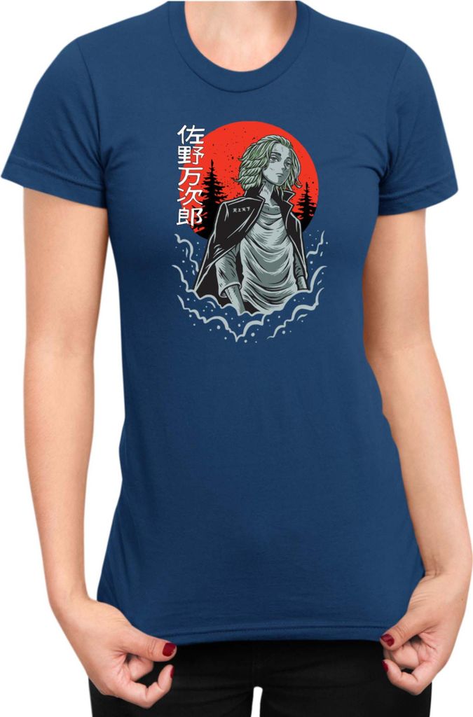 Damen T-Shirt Manga Japan Anime Comics Animation Tokyo Anime Revengers 0020, Lady XL / Dunkelblau