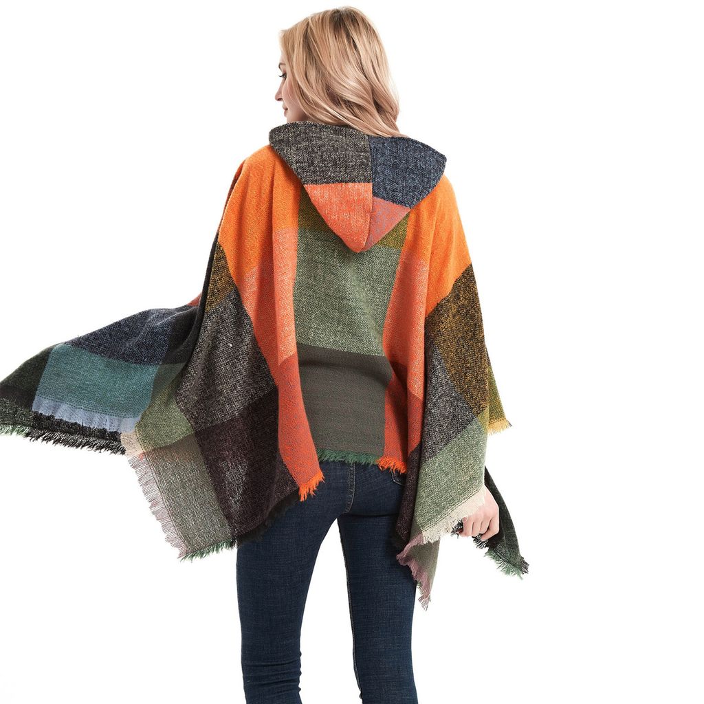 Stylischer Damen Poncho Für Den Winter - Elegante Strickcape Mit Kuscheliger Wärme