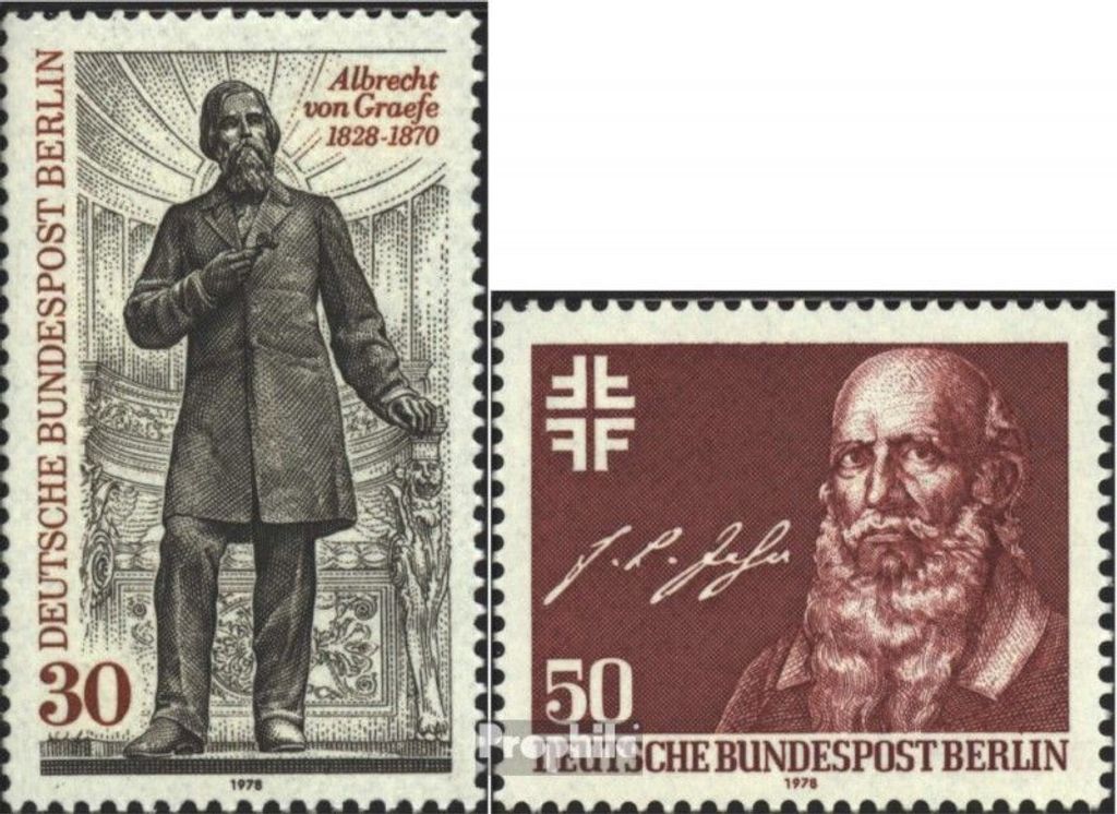 Briefmarken Berlin (West) 1978 Mi 569,570 (kompl.Ausg.) postfrisch Graefe