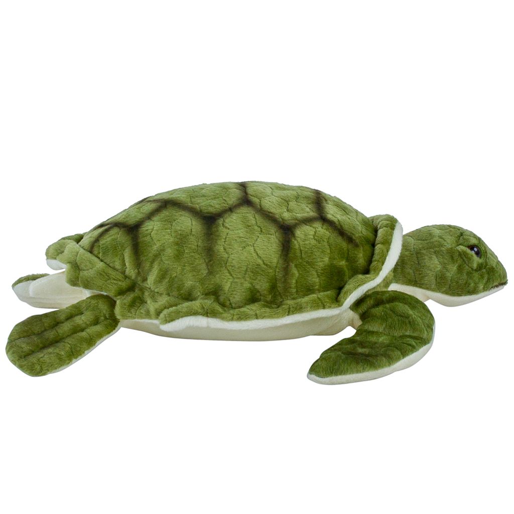 Schildkröte Kuscheltier grün liegend 35 cm Stofftier Teddys Rothenburg 