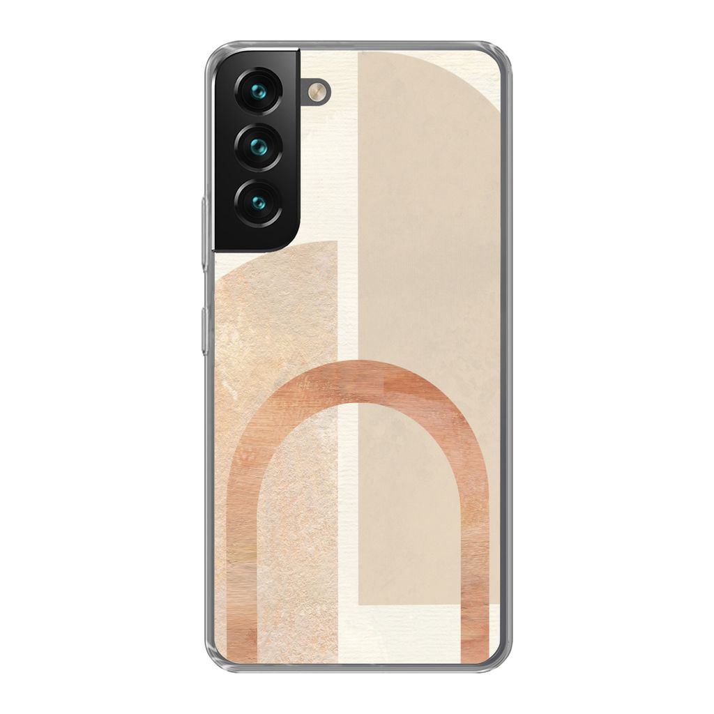 MuchoWow Handyhülle Schutzhülle Hülle für Samsung Galaxy S22 Plus Marmor - Muster - Rosa Silikon Softcase Handy Hülle - Schutzabdeckung