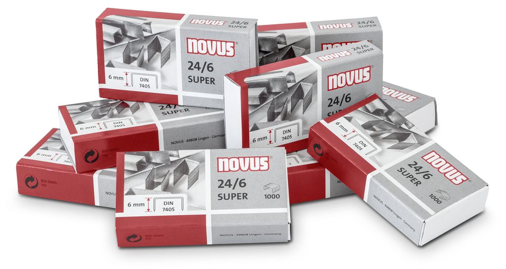 Heftklammern 24/6 DIN SUPER Novus 10.000 Stück für Produktbild 
