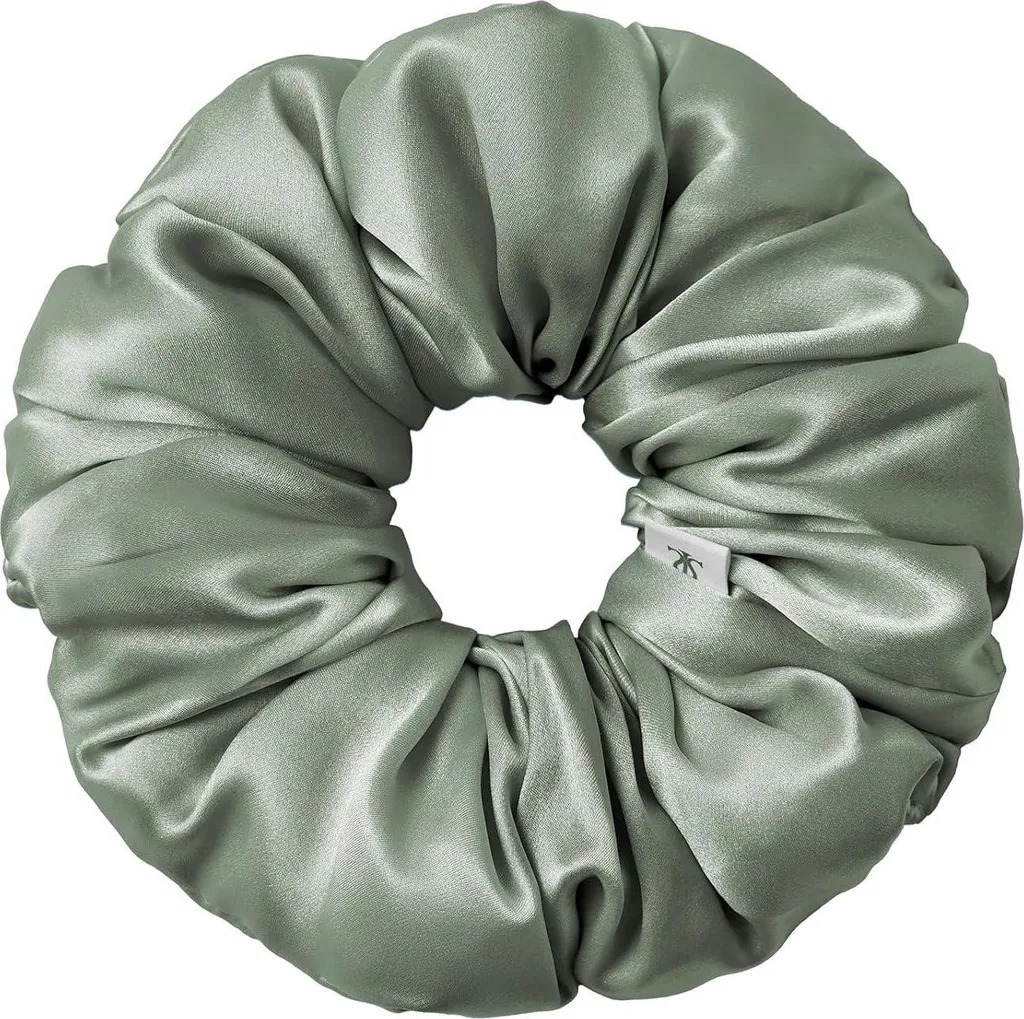 Elastico Capelli XL LILYSILK Seta Gelso Verde Avocado Jumbo Scrunchie