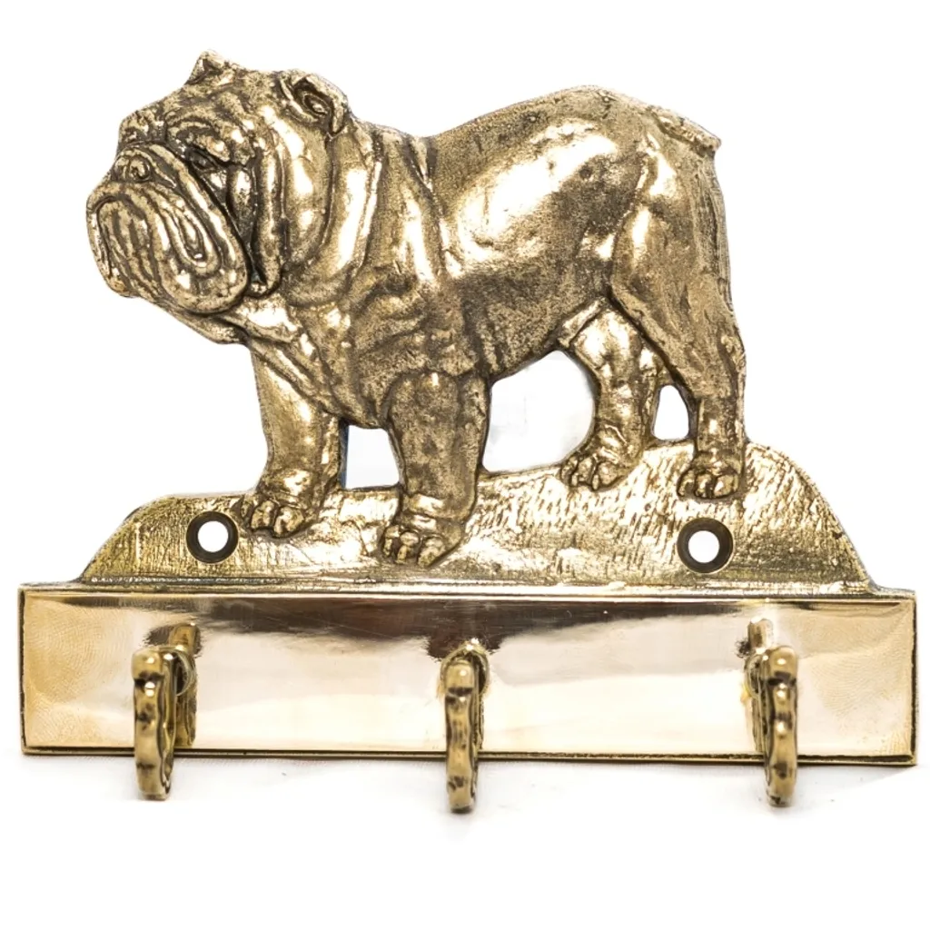 Art-Dog Bulldog I Portachiavi in Ottone: Accessorio Cane Premium