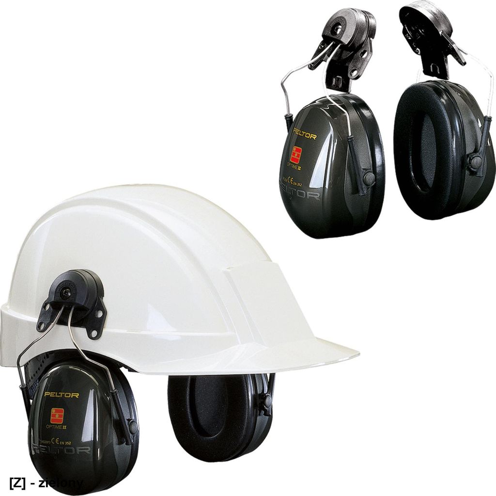 3M PELTOR Optime II Kapselgehörschützer, grün, Helmbefestigung, H520P3E-410-GQ-01
