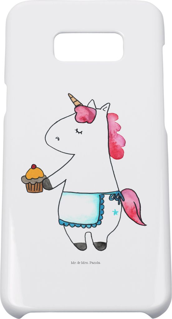Mr. & Mrs. Panda Samsung Galaxy S8 plus Handyhülle Einhorn Muffin - Weiß - Geschenk, Geburtstagsgrüße, Cover, Unicorn, Handy Case, Geburtstag, ...