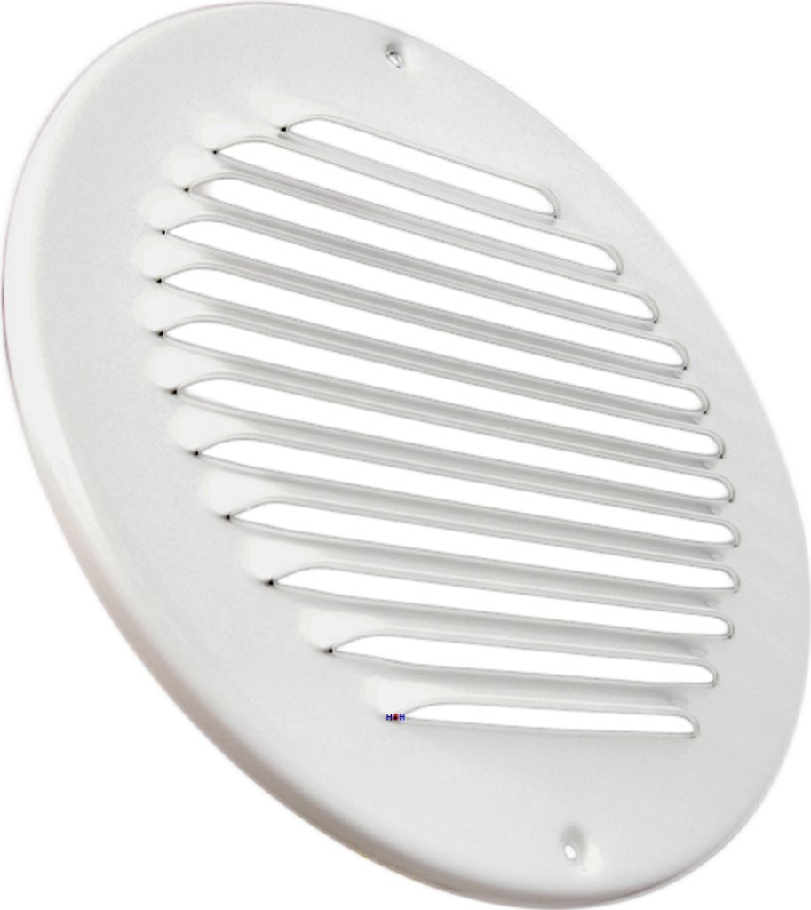 Lüftungsgitter LG R 175 W Rund Lamellengitter Alu Weiß PVD Ø 175 mm Abluftgitter