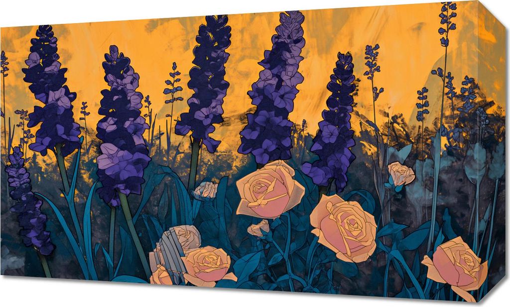 Bild 50x30cm Goldener Garten