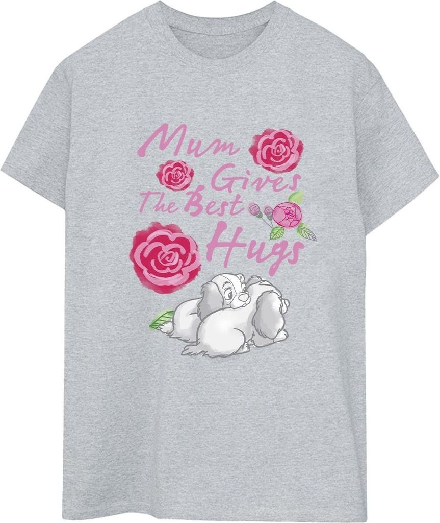 Disney - "Lady And The Tramp Mum Hugs" T-Shirt für Damen BI30761 (M) (Grau)