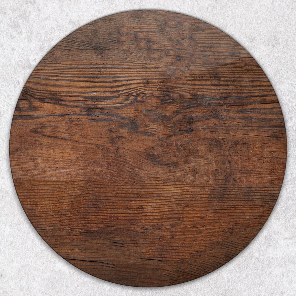 Glas-Herdabdeckplatten Glaskeramikkochfeld-Abdeckung Spritzschutz Glas Runden Schneidebrett fi40 cm - Dunkle Holzbrett