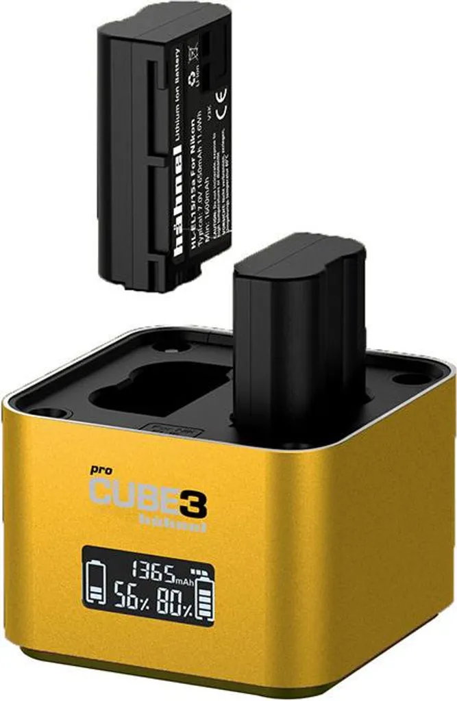 Chargeur Double Pro Cube 3 Nikon Hähnel 10005771 Métal et Écran Digital