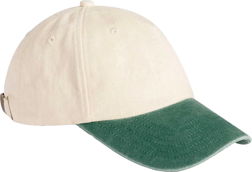 Beechfield - Cappellino da baseball per uomo/donna unisex, profilo basso BC7071 (taglia unica) (naturale/verde bottiglia vintage)