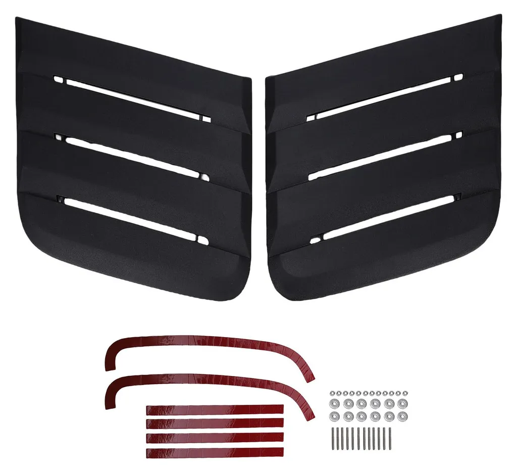 Cache d'aération de capot en ABS pour Ford Mustang 2018-2019 noir