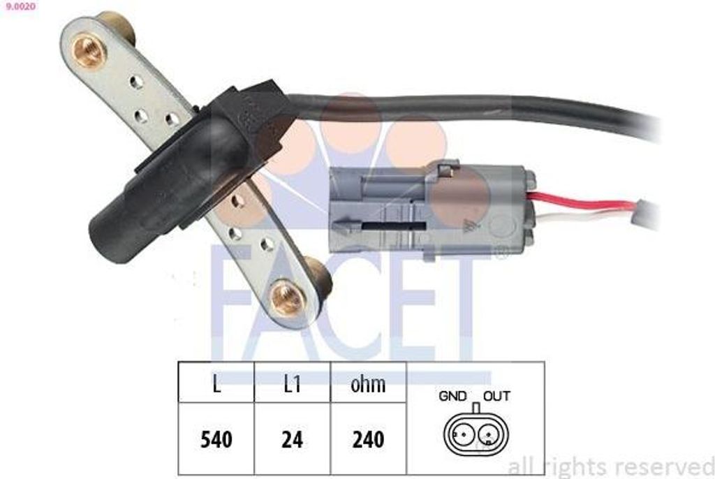 FACET 9.0020 Kurbelwellensensor Impulsgeber für RENAULT Produktbild 