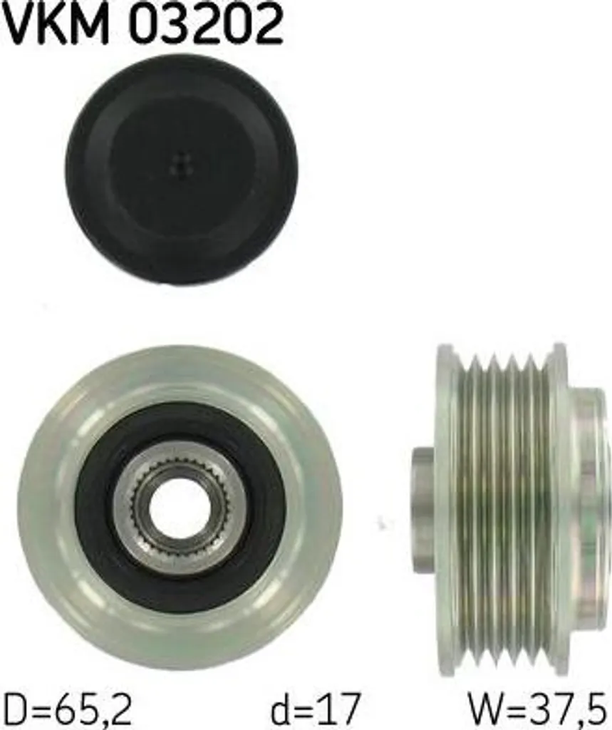 Roue libre d'alternateur SKF VKM 03202 pour réparation Alfa 159 et Brera