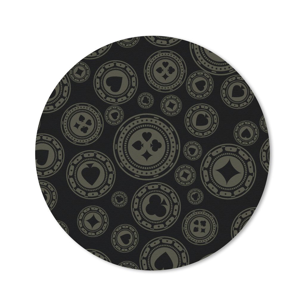 MuchoWow Mauspad Mousepad Kasino - Poker - Chips - Muster 30x30 cm - Mousepads - Maus Mat - Pad - Mausunterlage - Tischunterlage - Schreibtischma...