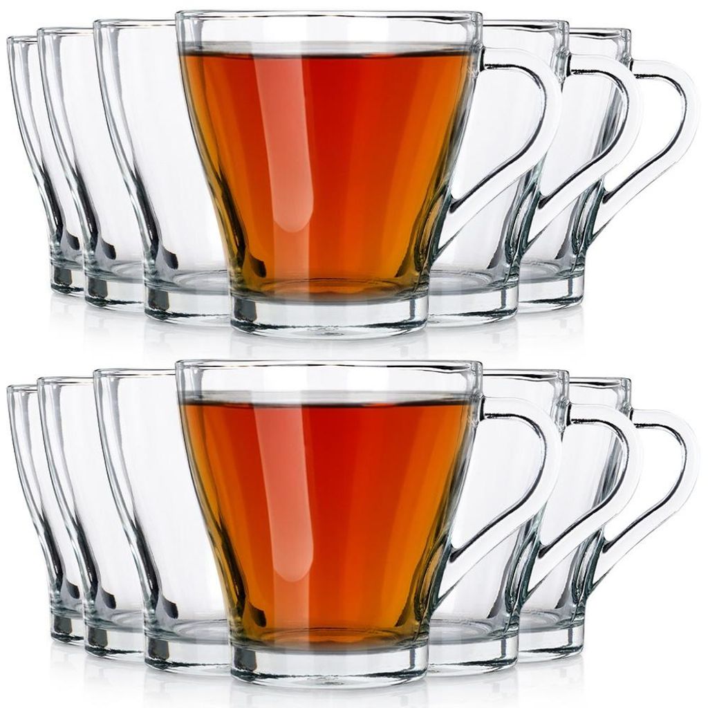 Vilde | Kaffeegläser 12er Set - 250 ml - mit Henkel - Produktbild 