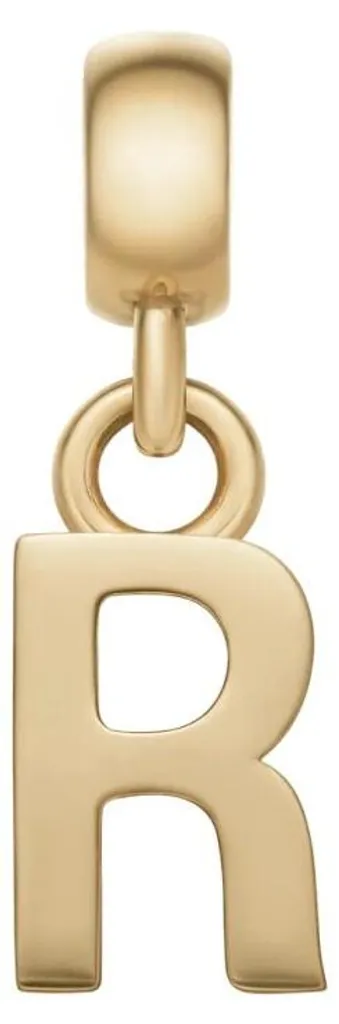 Cadeau personnalisé pendentif lettre R plaqué or pour collier femme