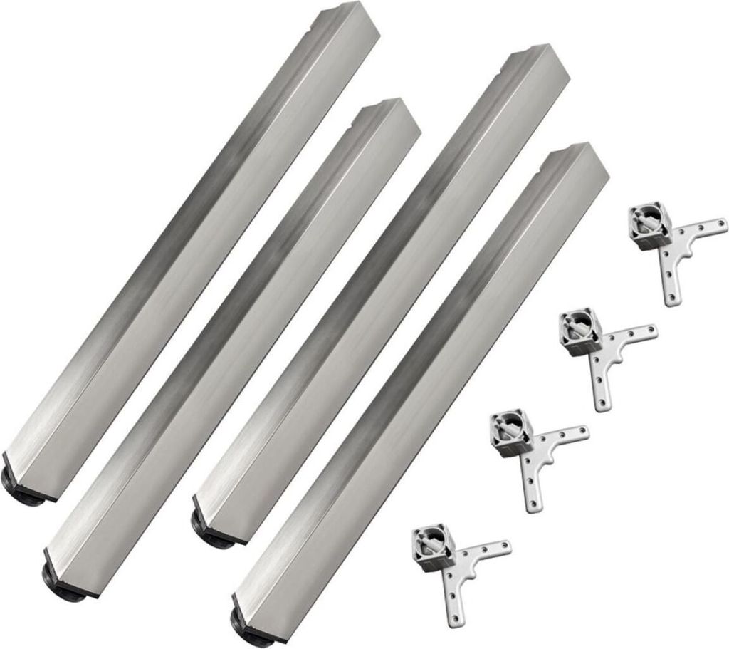 durante Tischbeine eckig Edelstahl Optik 4er Set Höhe 710 Produktbild 