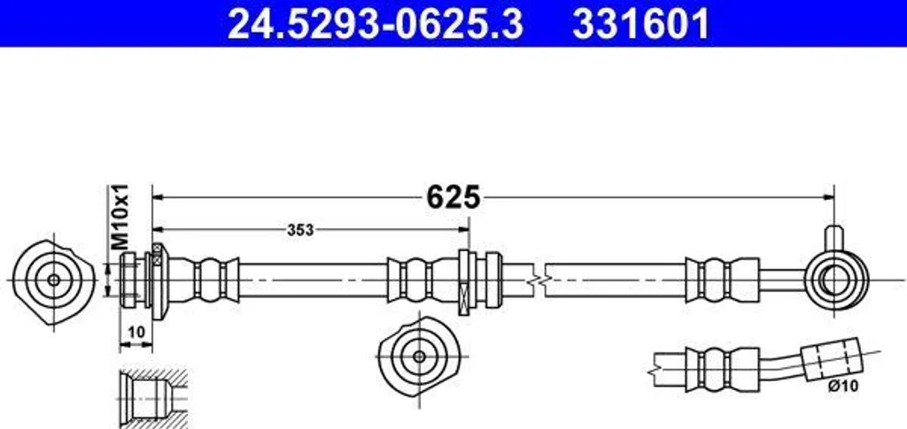 Flexible de frein défectueux ? Solution ATE OE 462104EA2A Qashqai
