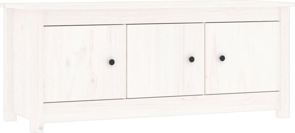 vidaXL Skriňa na topánky biela 110x38x45,5 cm Masívne Obrázok produktu 