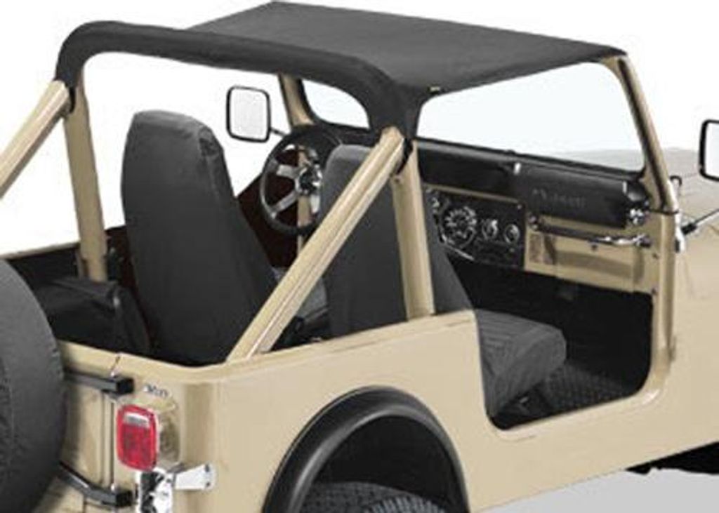Strapless Bikinitop schwarz Softtop Verdeck Jeep CJ7 Bj. 80-86