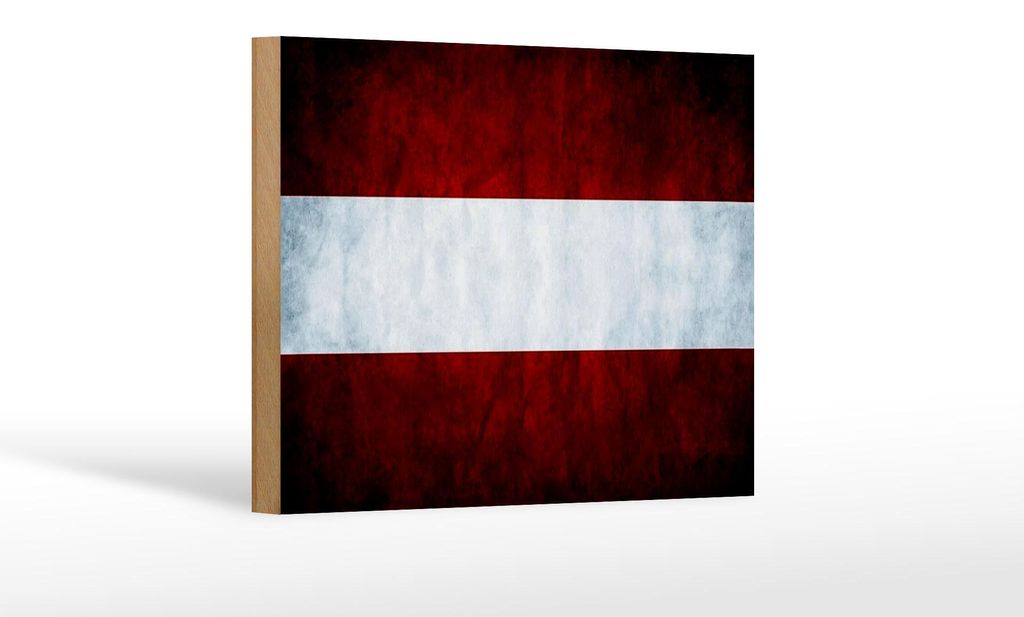 Holzschild Flagge 18x12cm Österreich Fahne