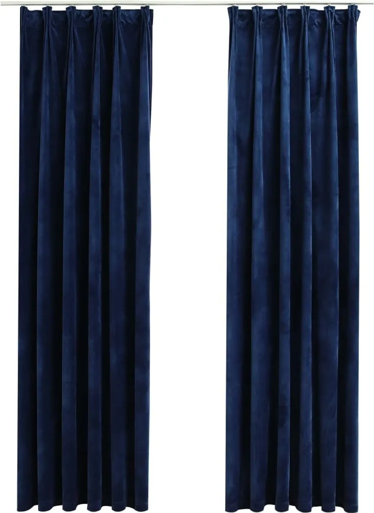 Set 2 Tende Oscuranti Velluto Blu - Dormi Meglio con The Living Store