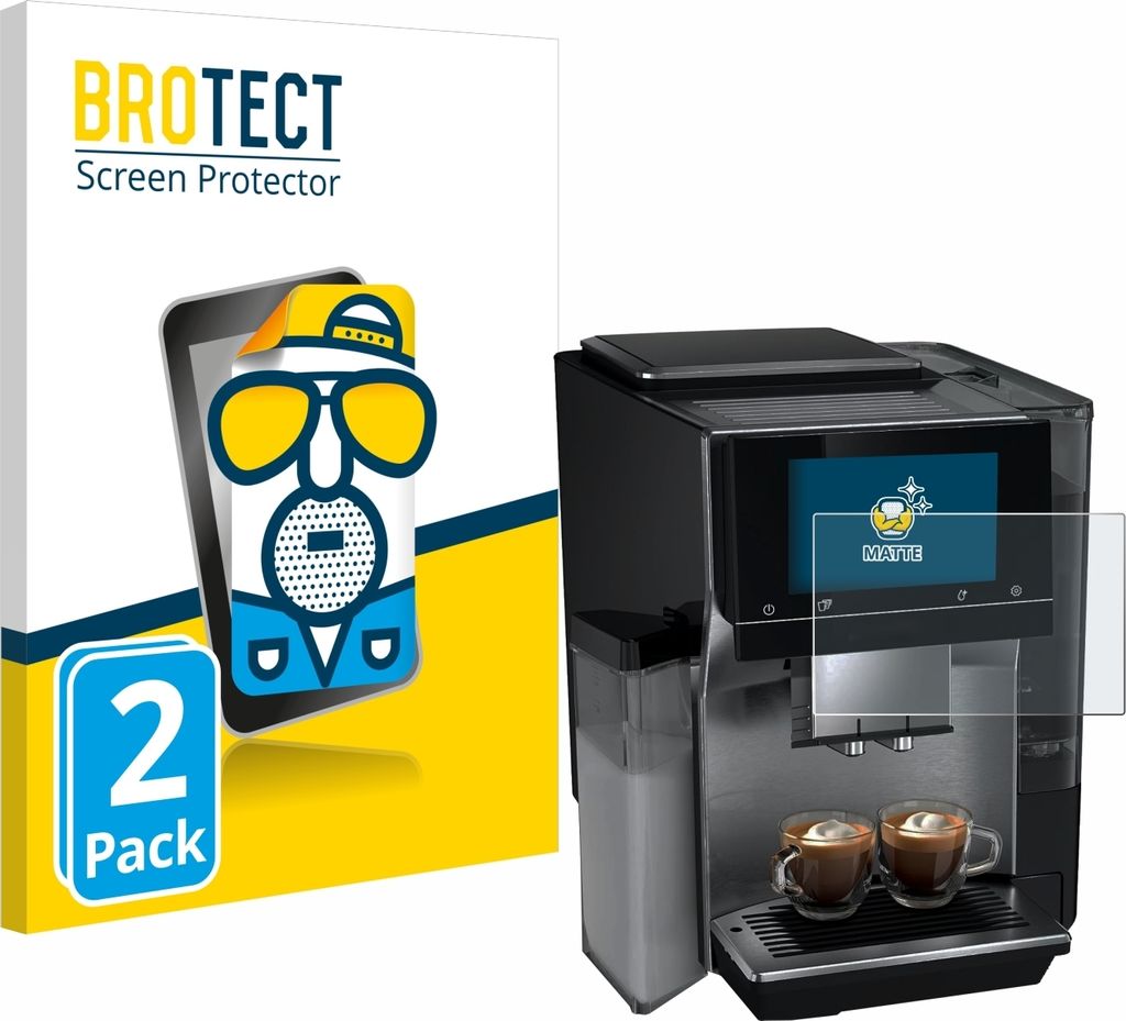2x BROTECT Schutzfolie für Siemens EQ700 Displayschutz Displayschutzfolie Folie Matt Entspiegelungsfolie
