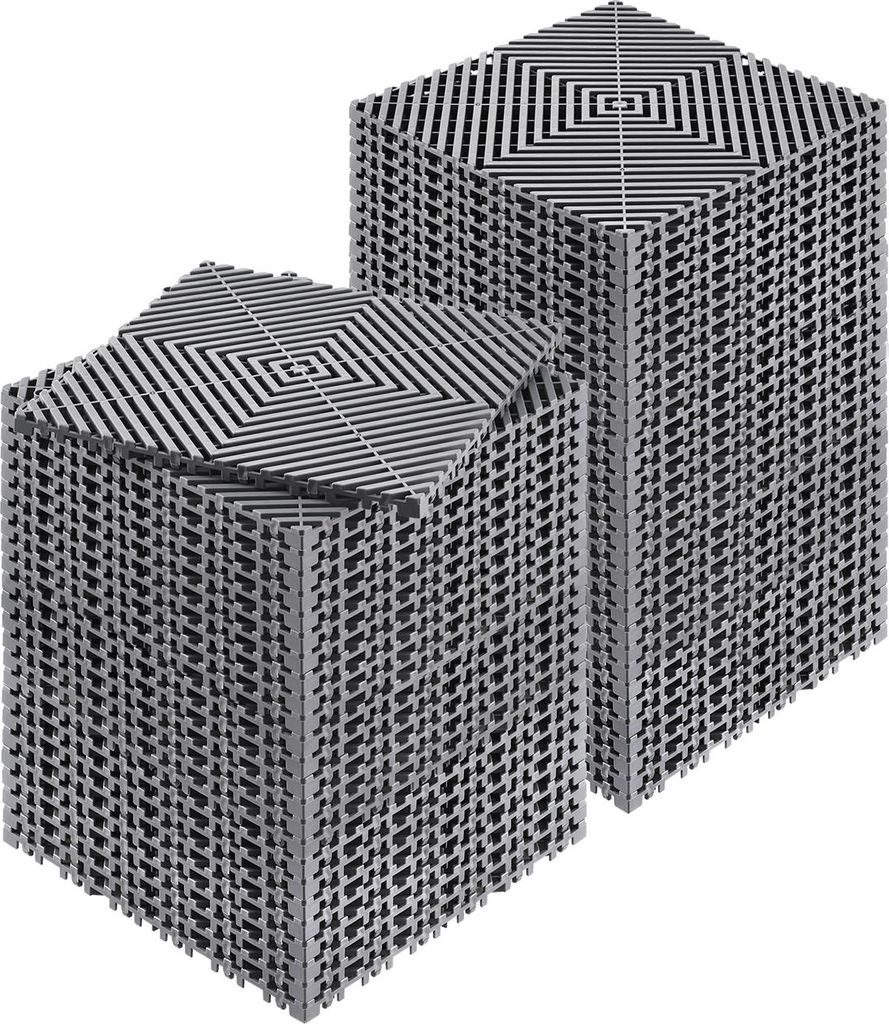 SucceBuy Modulare Drainagematte, 12 x 12 Zoll ineinandergreifende Bodenfliesen, Polster