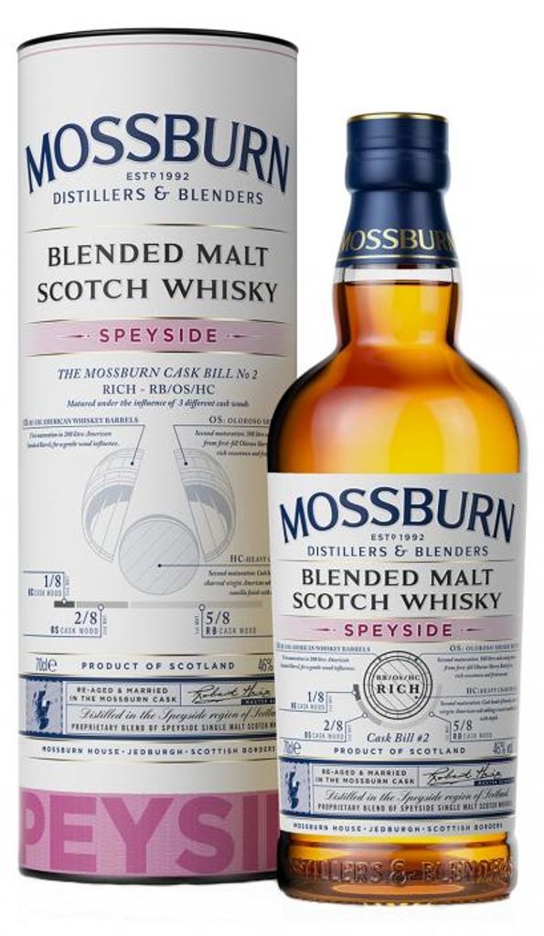 Mossburn Cask No. 2 Rich Speyside Blended Malt Scotch Whisky 46% Vol. 0,7 l